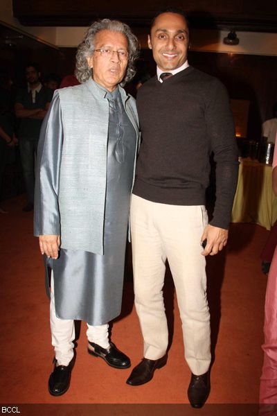 Anil Dharker with actor Rahul Bose during the press meet of the movie 'Midnight's Children', held in Mumbai on January 29, 2013. (Pic: Viral Bhayani)