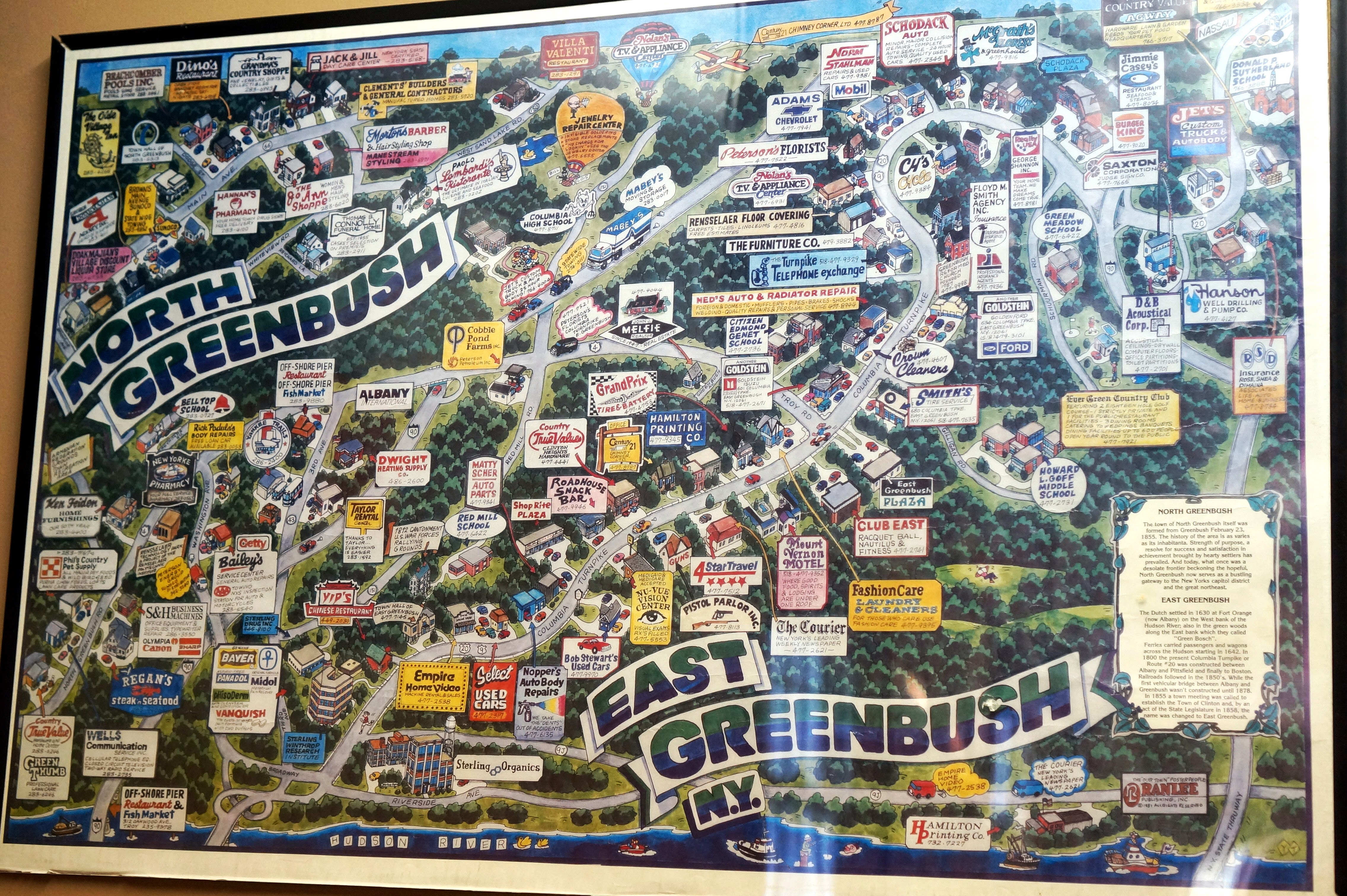 Retro North Greenbush / East Greenbush Map – matthew 'fuj' scher