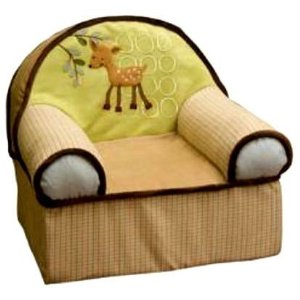 Lambs and Ivy Enchanted Forest Slip Cover Chair, Green