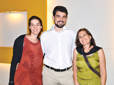 Christina, Pierre and Chloe at the 'Bonjour India 2013', a celebration of Indo-French cultural exchange, held in Chennai.