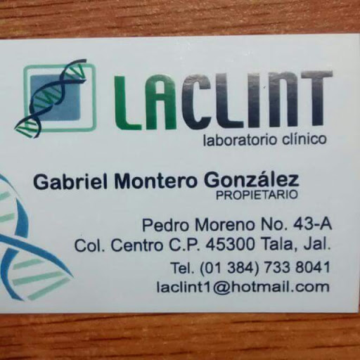 Laboratorio Clínico LACLINT, Pedro Moreno 43, San Javier, 45300 Tala, Jal., México, Laboratorio médico | JAL