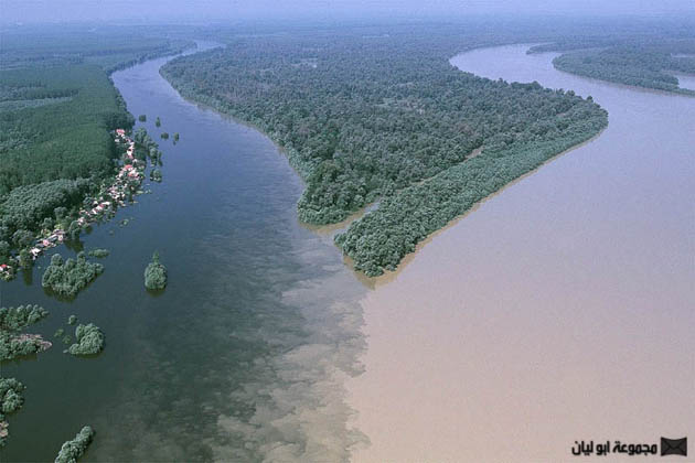 نقطة إلتقاء الانهار Osijek-Croatia-Drava-and-Danube-rivers-confluence