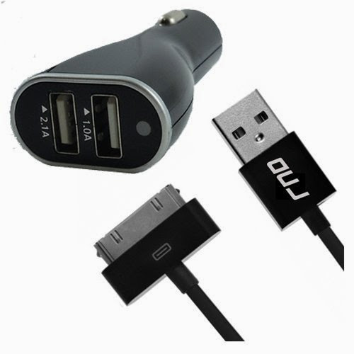 RND Apple CERTIFIED Car Kit includes 3.1A (fast) Dual Car Charger  &  (3ft) charging cable made for Apple (iPad / iPhone / iPod)