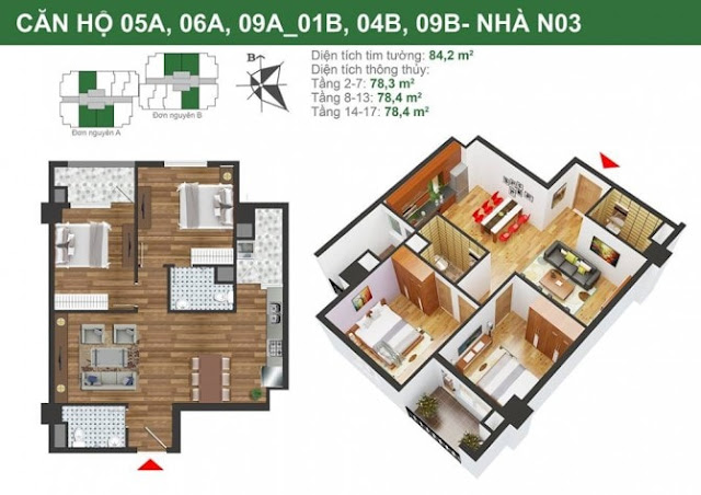 Mặt bằng căn hộ 05A-06A-09A-01b-04B-09B Mặt bằng căn hộ 05A-06A-09A-01b-04B-09B