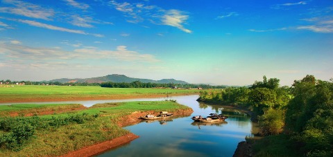 Bộ ảnh dòng sông quê hiền hòa, gắn bó với tuổi thơ ảnh dòng sông quê