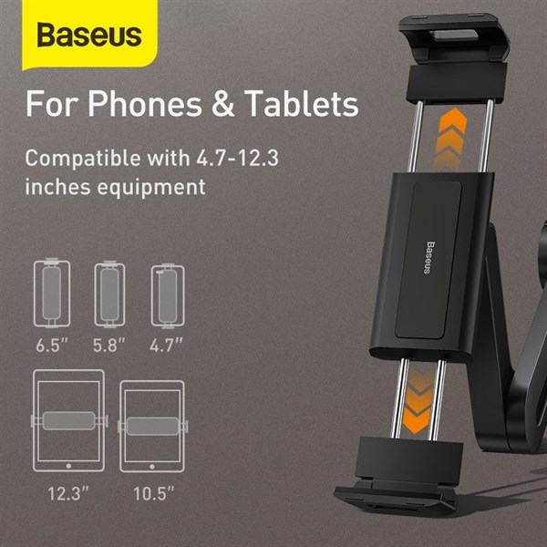 Giá treo xếp gọn dùng gắn lưng ghế trên xe hơi Baseus Fun Journey Backseat Lazy Bracket (dùng cho Smartphone/ Tablet/ iPad 4.7 – 12.3 inches )