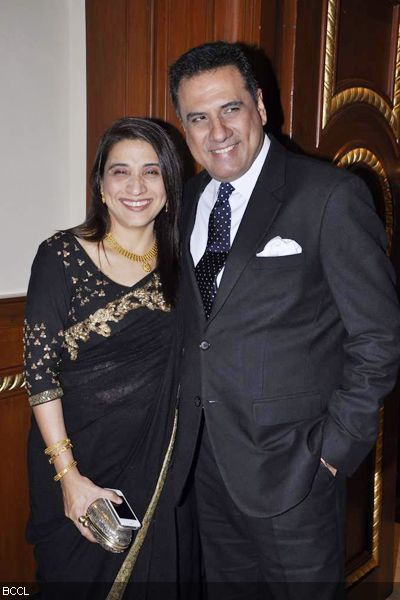 Talented actor Boman Irani arrives with wife Zenobia for the Times Now Foodie Awards 2013, held at ITC Parel in Mumbai on February 02, 2013.(Pic: Viral Bhayani)