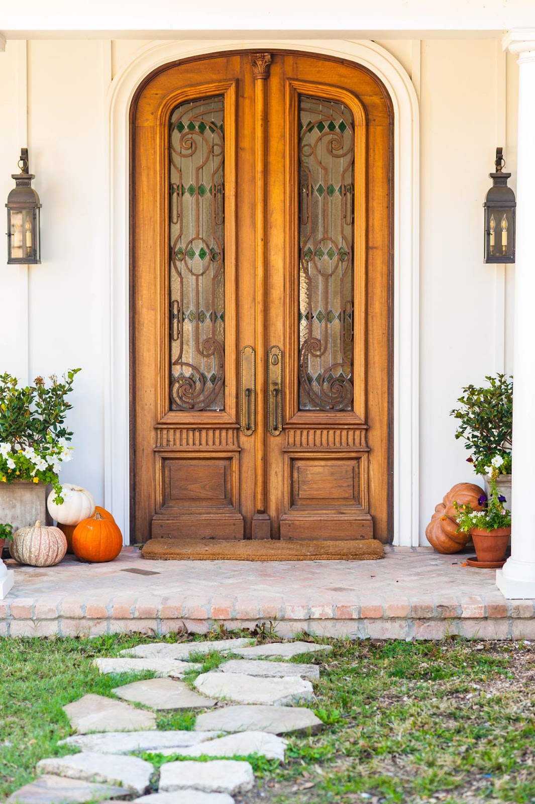 front door with glass inserts - 
barndominium front door ideas