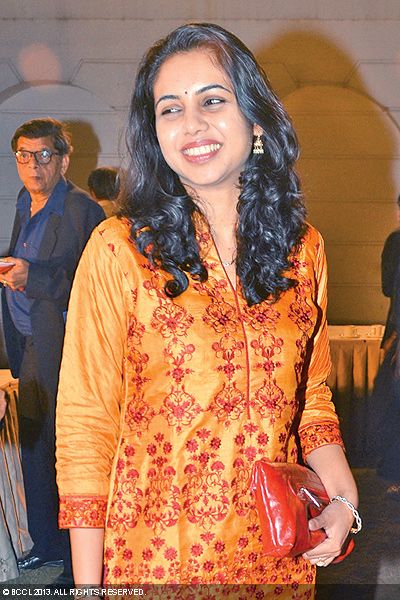 Vandana during the staging of the play 'Murder', held in Lucknow. 