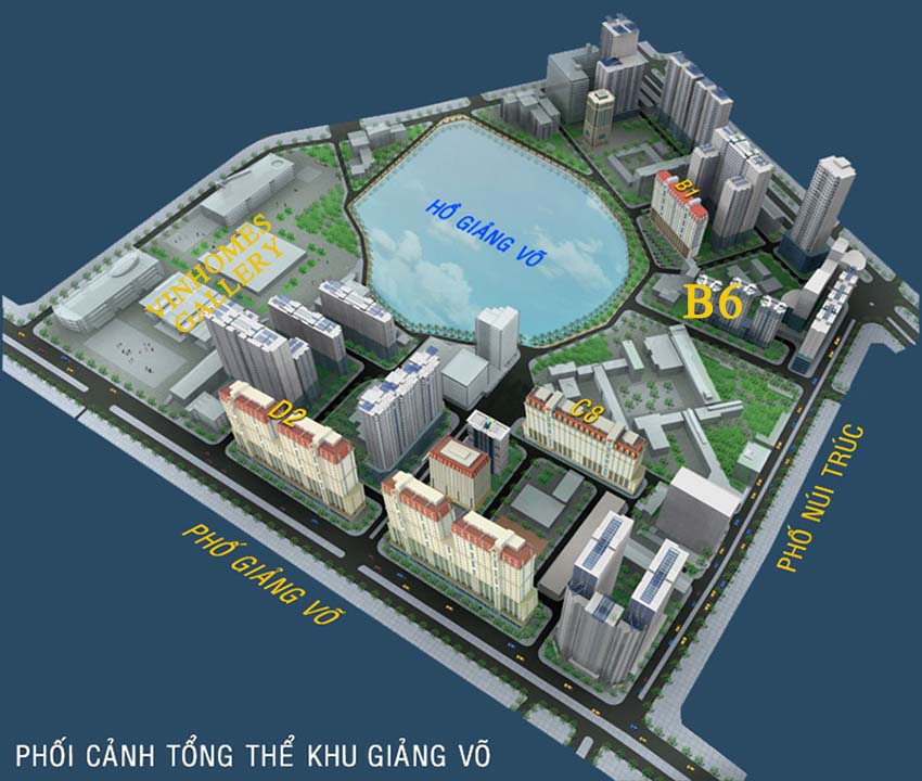 Vị trí dự án chung cư B6 Giảng Võ Vị trí dự án chung cư B6 Giảng Võ