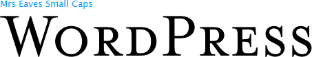 wordpress logo font