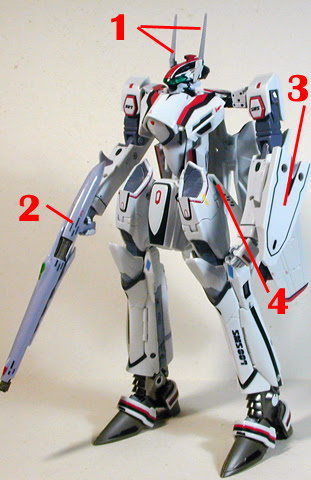 Macross Frontier VF-25F Messiah Armament weapon position