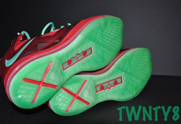 Detailed Look at the Nike LeBron X Christmas  Ruby Edition