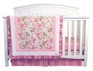  Paisley Park Pink Crib Bedding Set