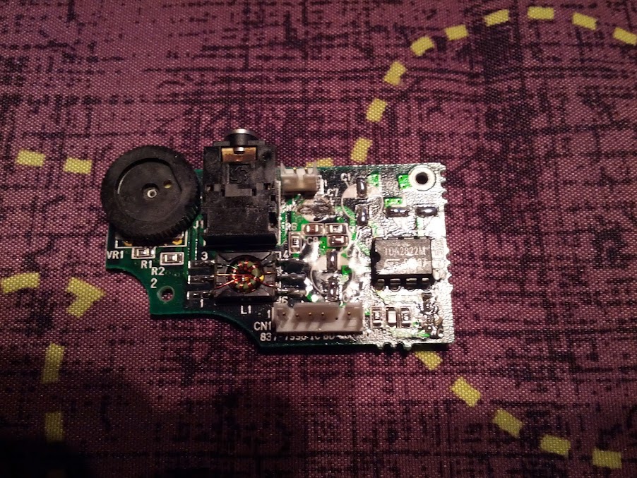 Soundboard with the caps removed