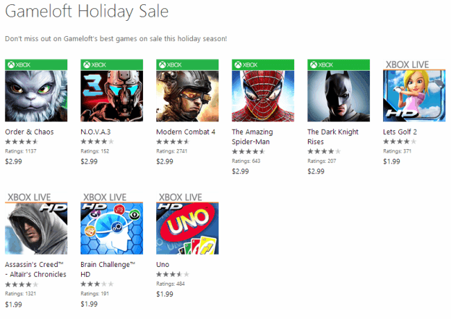 Modern Combat 4, N.O.V.A 3 y 7 juegos más de Gameloft se ponen en oferta en Windows Phone