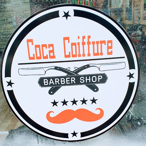 Barbershop coca coiffure logo