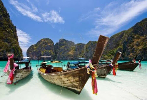 Long Tail Tourist Boats in Thailand