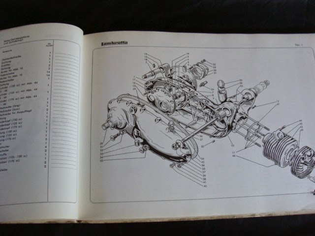 Catalogo Ricambi Innocenti Casa Lambretta Li 150 Terza Serie  : Terza Versione Dalla Metà 1965 A Termine Produzione Eliminata Ghiera Cromata Tra Il Manubrio E Lo Scudo.