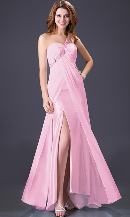 Formal Dresses - AFFORDABLE collection white blue pink chiffon one ...