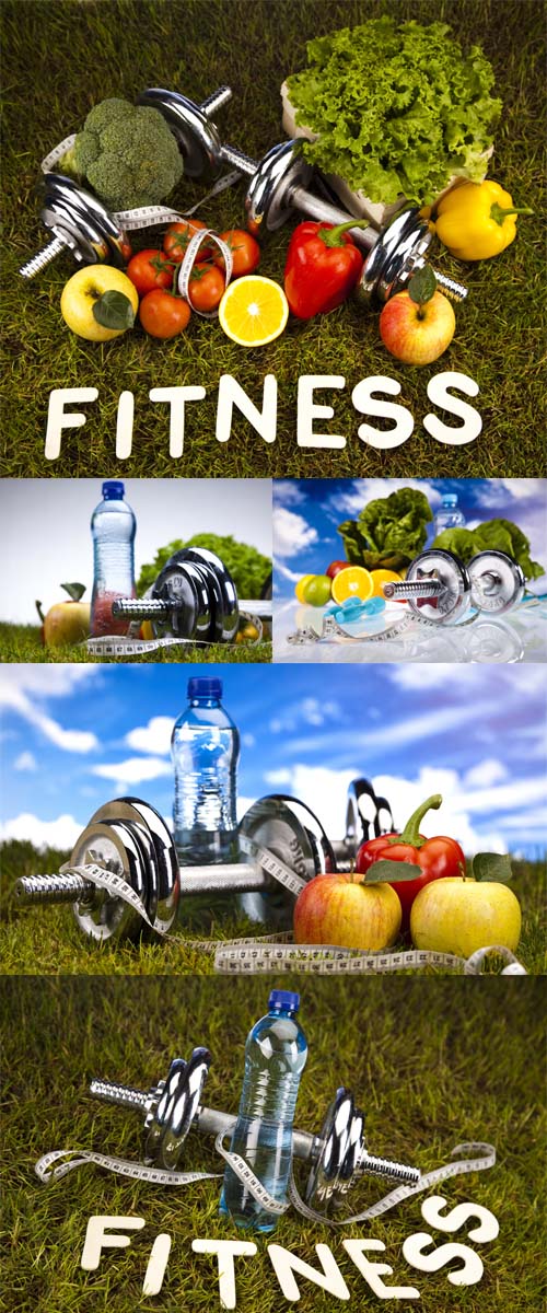 Stock Photo: Vitamin and Fitness diet, green grass Stock Photo: Vitamin and Fitness diet, green grass