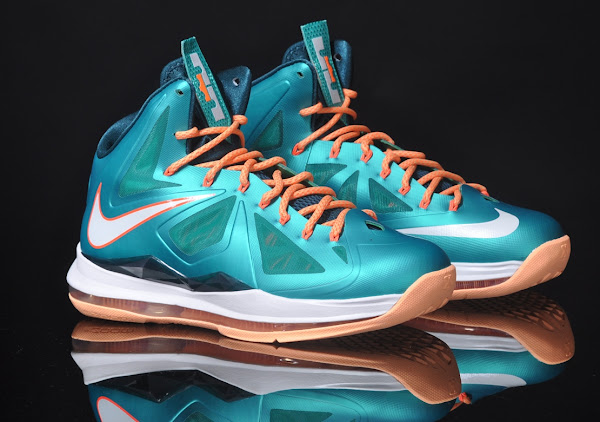 Detailed Look at LeBron X Sunset  Setting  Dolphins