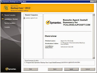 Aadir servidor y equipo a servidor de copia de seguridad Symantec Backup Exec 2012