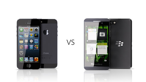 Comparison between BlackBerry Z10 and Apple's Iphone-3