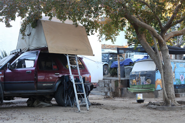 Camping in the Cardboard Box, Windhoek, Namibia