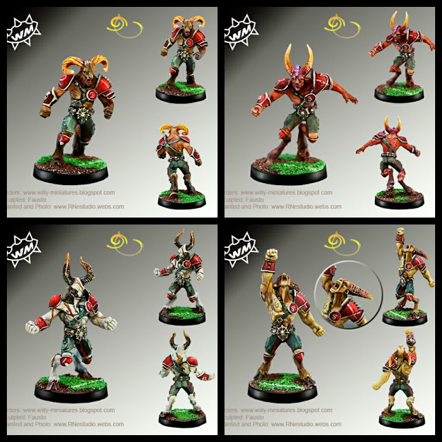 Willy Miniatures Hombres Bestias del Caos Blood Bowl