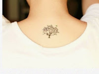 Simple Family Tree Tattoo On Back