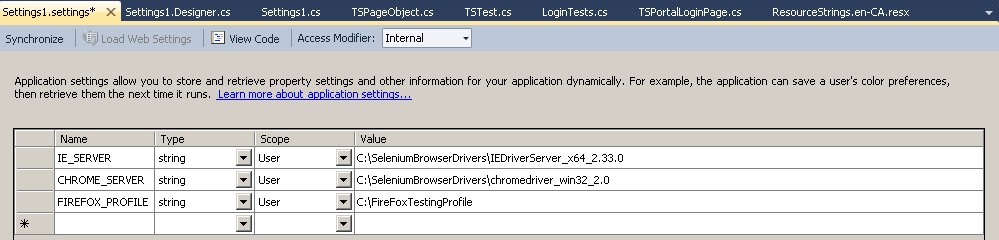 I do not set up a PATH env variable for, rather I have the following set up so the code can find the location of my drivers.