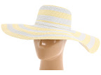 Palarii Juicy Couture Lurex Striped Straw Floppy Hat Natural