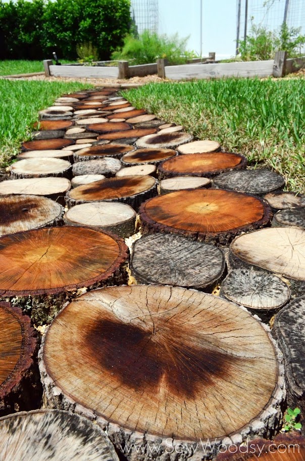 How to Create a Natural Log Pathway + Video via SewWoodsy.com