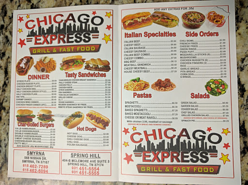 Fast Food Restaurant «Chicago Express», reviews and photos, 404 McLemore Ave, Spring Hill, TN 37174, USA