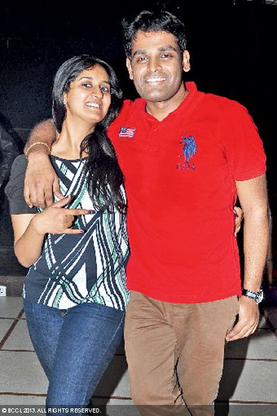 Kavya Jack and Venky pose during a bash in Hyderabad.