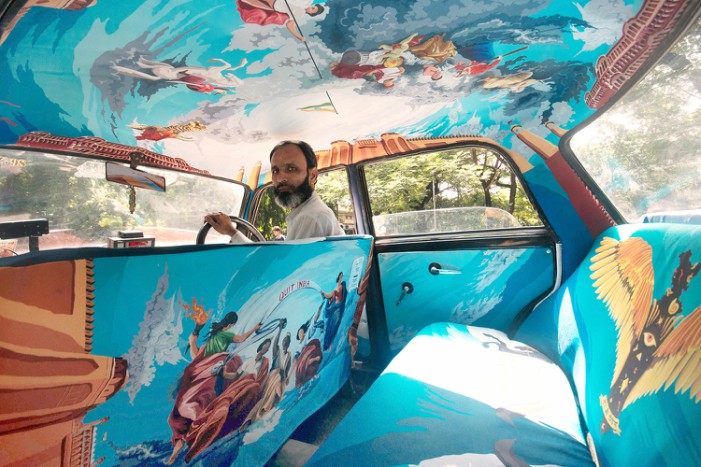 Taxi Fabric Turns Cabs into Traveling Art