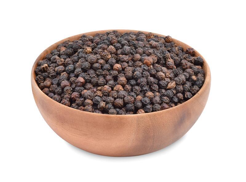 Black Pepper in Bowl on White Background Stock Photo - Image of peppercorn,  bowl: 180683934
