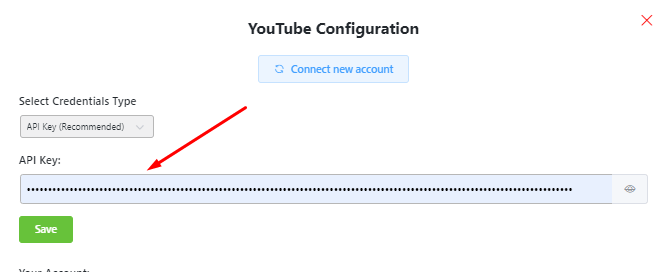 Inserting API Key to embed youtube videos