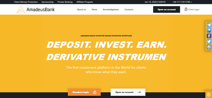 AmadeusBank — обзор нового хайп-проекта и отзывы вкладчиков о нем