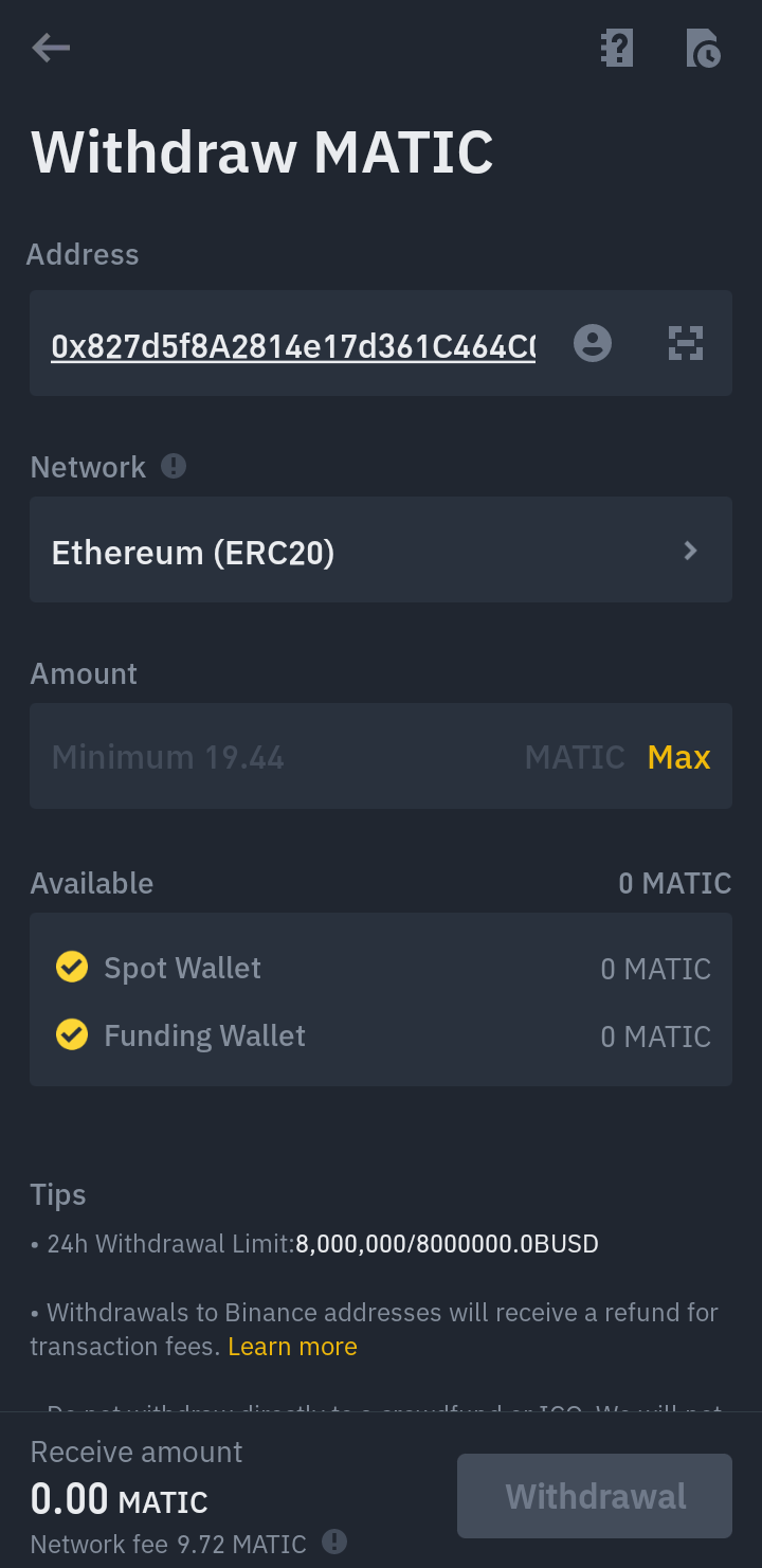 matic to trust wallet