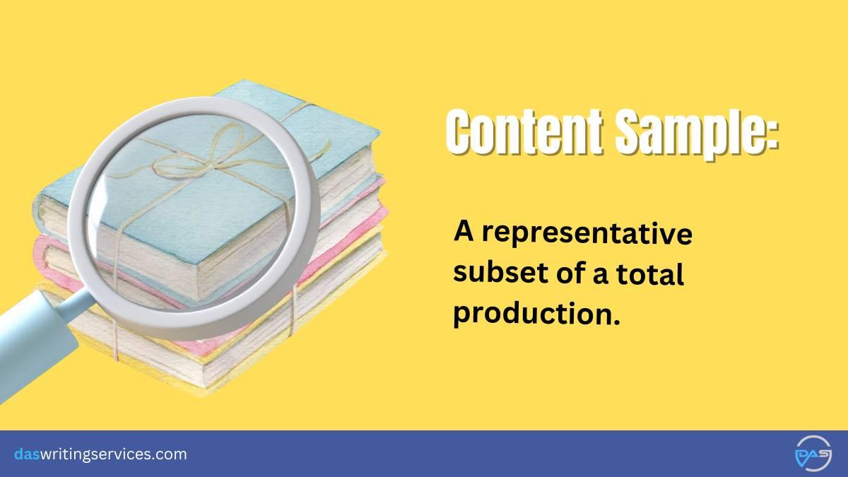 What is a content sample