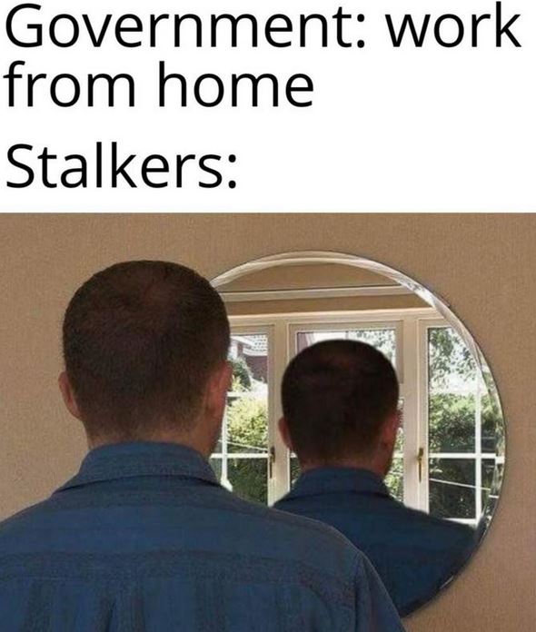 Government: Work from home 

Stalkers: 