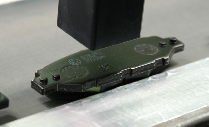 logo Printing brake pad manufacturing process