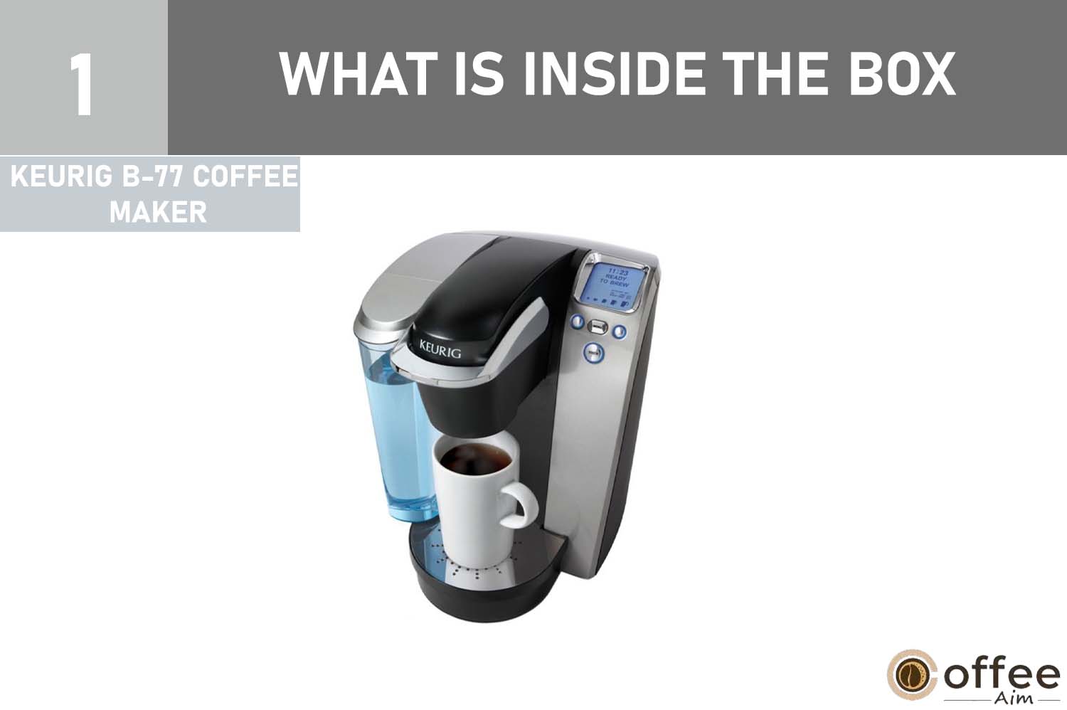 The Keurig B-77 offers delicious coffee on demand, allowing you to enjoy flavorful brews anytime you desire. A convenient and delightful coffee experience awaits!


