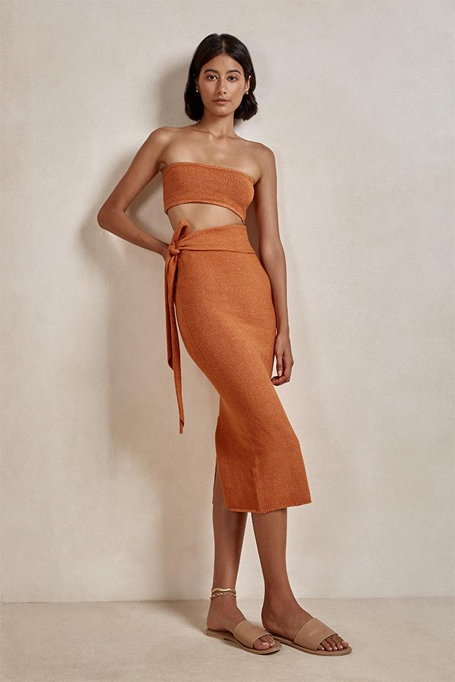 Kimee Dress in Orange Spice
