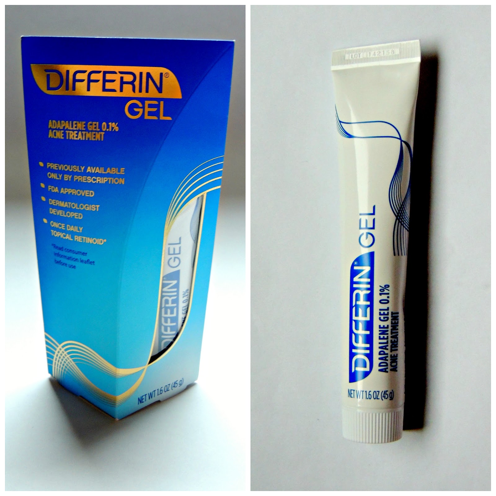 Differin® Gel 1.6 oz 45g tube collage #BeforeDifferinJourney #ad.jpg