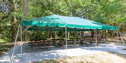 Funyard Tent rental at James Island County Park