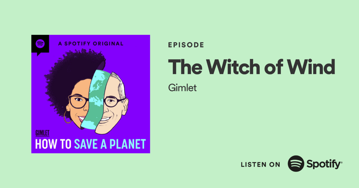 Episode Promo Image Title of episode with the show's branded illustration of hosts Dr. Ayana Elizabeth Johnson and Alex Blumberg separated by a sliver of planet Earth. Image is hyperlinked to respective Spotify episode page.