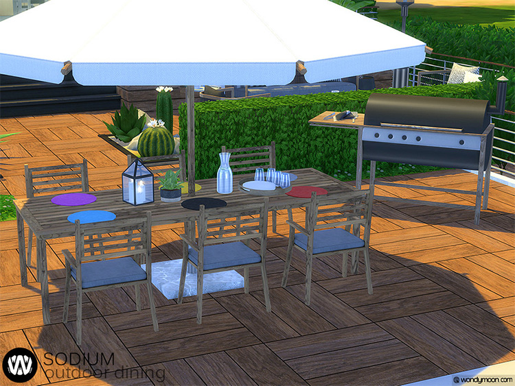 Outdoor Dining CC Set - The Sims 4